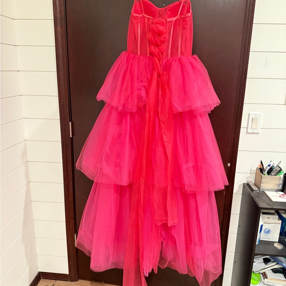 Vibrant Pink Tulle Gown